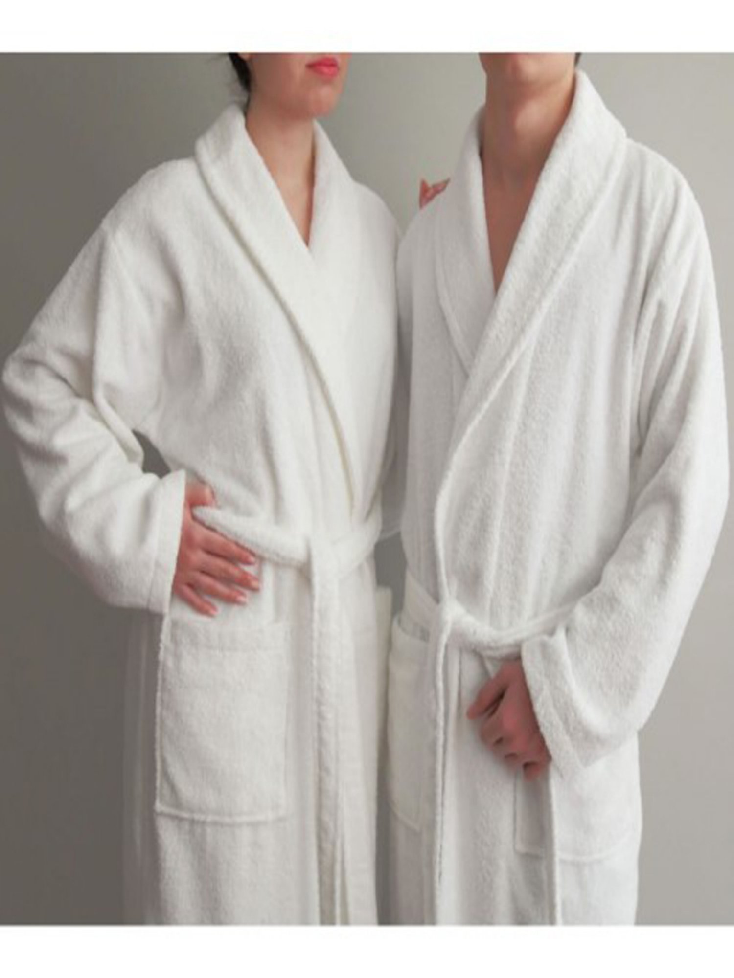 luxury hotel \u0026 spa white terry cloth 100% turkish cotton unisex bathrobe
